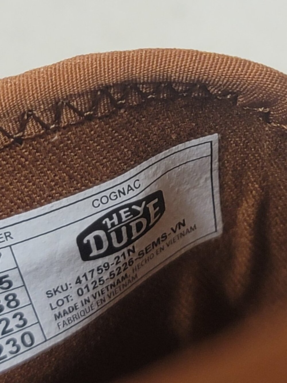 Hey Dude Women’s Austin Lift Classic Cognac Shoes Size US 7 EUR 38 New NWoT - Picture 8 of 8